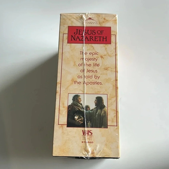 BNIB Factory SEALED Vintage 1992 VHS “Jesus of Nazareth” 3 Tape Box Set - Picture 6 of 8